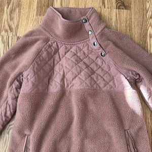 ABERCROMBIE & FITCH Quilted Fleece Women's Size Small Snap Pullover